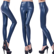 Load image into Gallery viewer, CUHAKCI Legging Free dropshipping Women Hot Sexy Black Wet Look Faux Leather Leggings Slim Shiny Pants Plus size S M L XL XXL