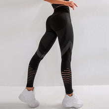 Load image into Gallery viewer, NORMOV Casual Women Leggings Fitness High Waist Push Up Patchwork Hollow Out Spandex Leggin Seamless Femme Leggings
