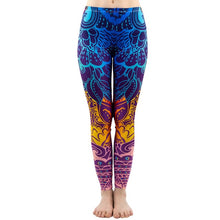 Load image into Gallery viewer, Brands Women Fashion Legging Aztec Round Ombre Printing leggins Slim High Waist  Leggings Woman Pants
