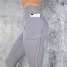 Load image into Gallery viewer, CHRLEISURE High Waist Pocket Leggings Solid Color Workout leggings Women Clothes 2019 Side Lace Leggins Mmujer
